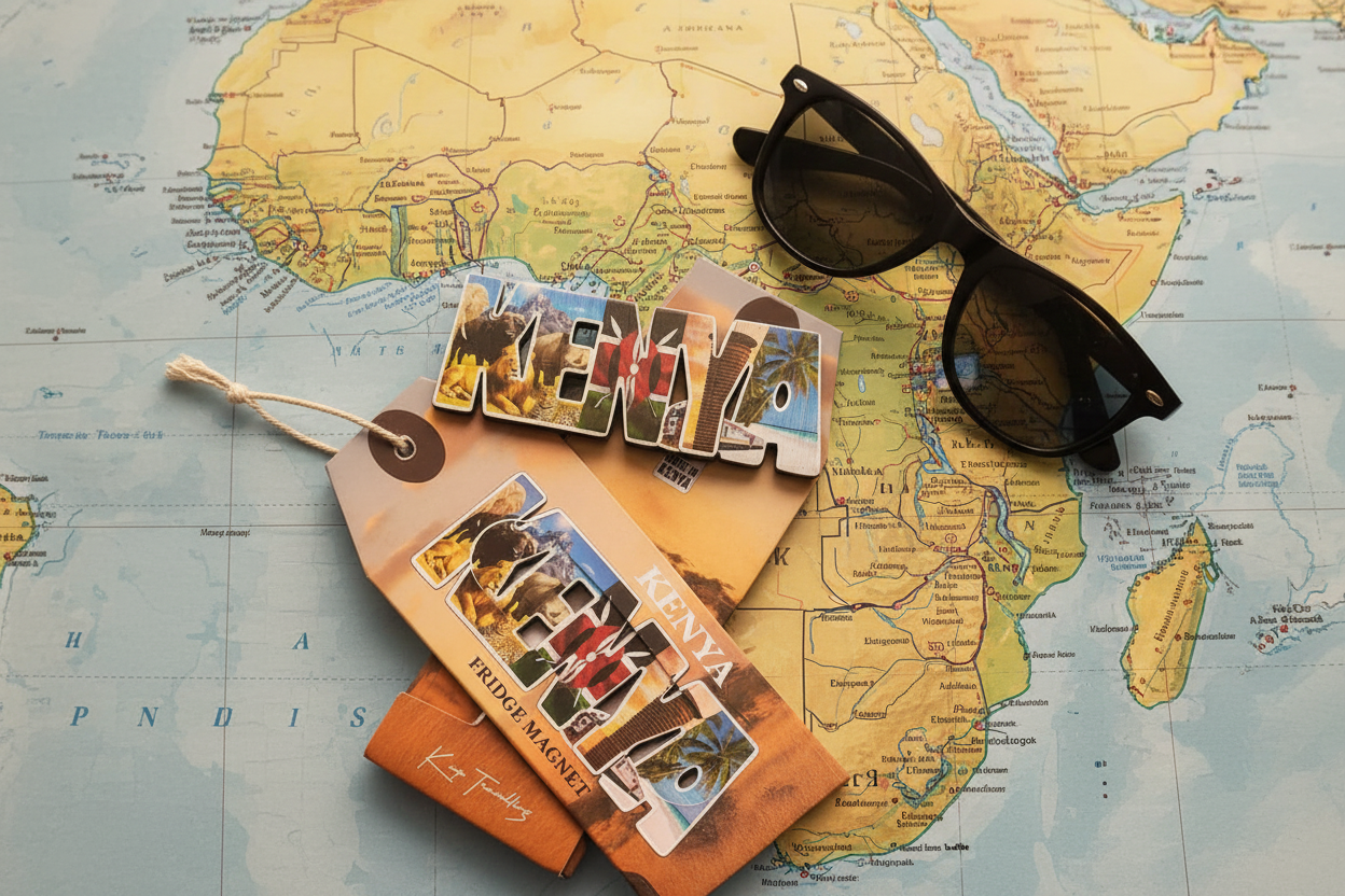 KENYA Magnet Travel Flat Lay